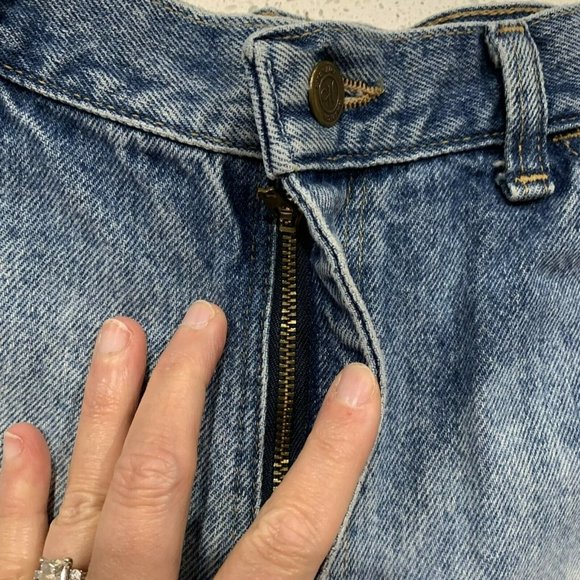 Vintage Wrangler High Rise Bleached Ombré Cut Off Denim Jean Shorts Women’s 12 - Picture 4 of 9